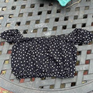 Flynn Skye Off Shoulder Polka Dot Top